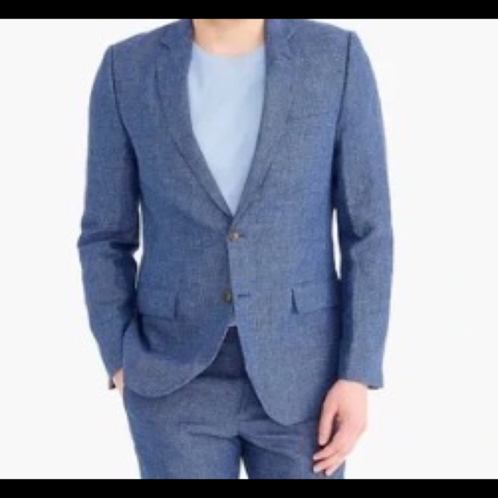 J.Crew Men’s Linen Sport Jacket in Navy Blue